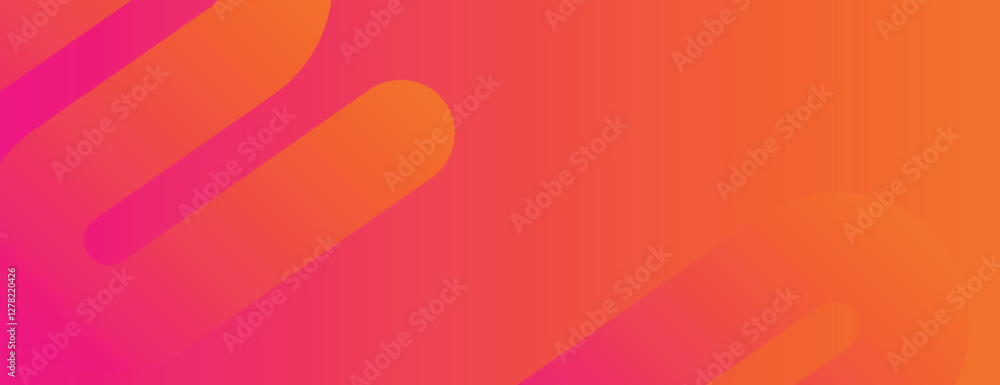 Poster vibrant orange and pink background with a gradient. the background features smooth, flowing lines. o