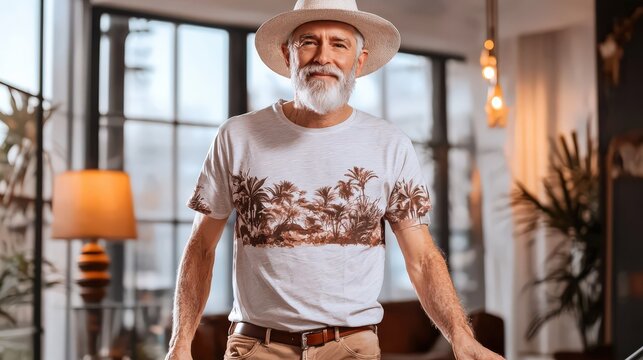 A middle-aged man walking with a cane, maintaining an independent and active lifestyle. - Powered by Adobe