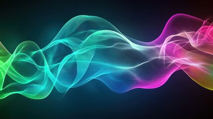 Obraz premium Abstract Rainbow Wave Background