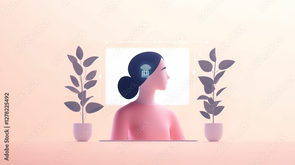 Aufkleber ai-enhanced global team collaboration virtual workspace digital interaction modern office remote vie