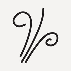 Minimalist black line on white, simple line art, element vector