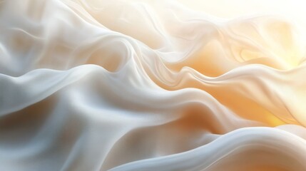 Abstract composition showcasing billowing cloth with fluid shapes and textures