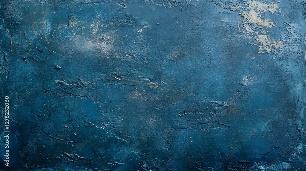 Poster Mesmerizing abstract painting showcasing dynamic and expressive brush strokes in a captivating array of deep blue hues