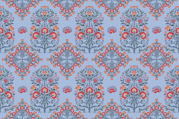 Motifs African boho paisley Floral Ikat pattern embroidery border. Ethnic ikat floral Ethnic Indian Pattern Ikat pattern Ethnic Pattern.Border indian floral Aztec embroidery border seamless patterns.