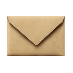 Closed brown envelope isolated on white background