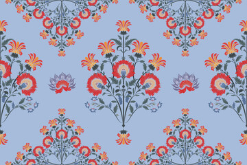 Motifs African boho paisley Floral Ikat pattern embroidery border. Ethnic ikat floral Ethnic Indian Pattern Ikat pattern Ethnic Pattern.Border indian floral Aztec embroidery border seamless patterns.
