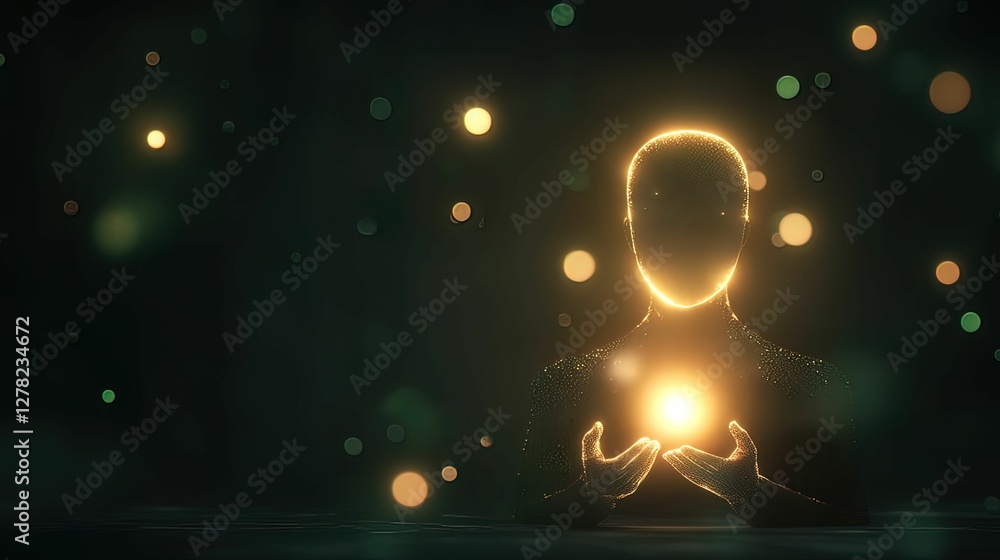 Poster ai-powered assistants managing compressed scale with glowing entities in a digital environment