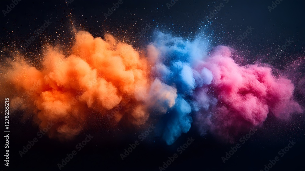 Aufkleber mesmerizing display of vibrant colorful fireworks bursting in the night sky creating a dramatic and 