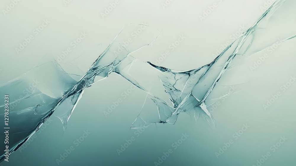 Leinwandbilder mesmerizing fractals of icy glass crystals creating a surreal digital art composition with captivati