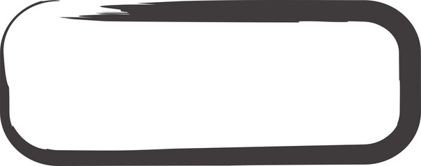Fototapeta premium Rounded rectangle brush strokes frame for tag, label, card