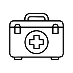 Obraz premium first aid kit icon, first aid kit line art - simple line art of first aid kit, perfect for first aid kit logos and icons