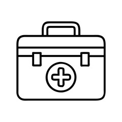 first aid kit icon, first aid kit line art - simple line art of first aid kit, perfect for first aid kit logos and icons