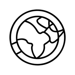 globe icon, globe line art - simple line art of globe, perfect for globe logos and icons