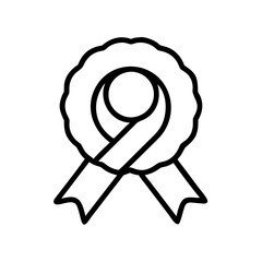 ribbon icon, ribbon line art - simple line art of ribbon, perfect for ribbon logos and icons