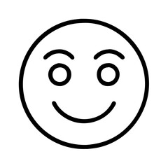 smiley face icon, smiley face line art - simple line art of smiley face, perfect for smiley face logos and icons