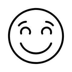smiley face icon, smiley face line art - simple line art of smiley face, perfect for smiley face logos and icons
