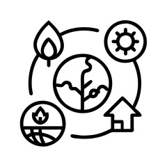 sustainable development icon, sustainable development line art - simple line art of sustainable development, perfect for sustainable development logos and icons
