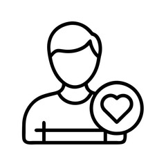 volunteer of the year icon, volunteer of the year line art - simple line art of volunteer of the year, perfect for volunteer of the year logos and icons