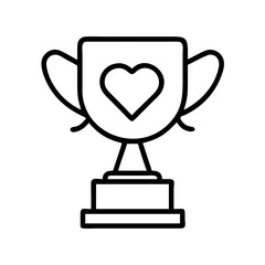 volunteer recognition trophy icon, volunteer recognition trophy line art - simple line art of volunteer recognition trophy, perfect for volunteer recognition trophy logos and icons