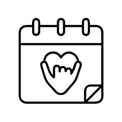 volunteer schedule icon, volunteer schedule line art - simple line art of volunteer schedule, perfect for volunteer schedule logos and icons