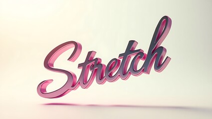 Creative typography design featuring the word Stretch in a stylized format