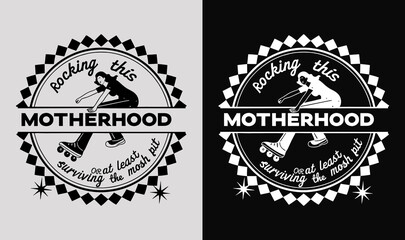 Retro Checkered Mama Mother T-shirt Design | Vintage Mom typography t shirt design