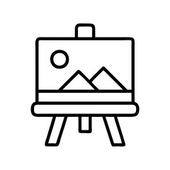 canvas icon, canvas line art - simple line art of canvas, perfect for canvas logos and icons
