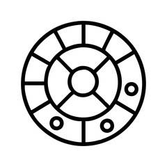 Fototapeta premium color wheel icon, color wheel line art - simple line art of color wheel, perfect for color wheel logos and icons