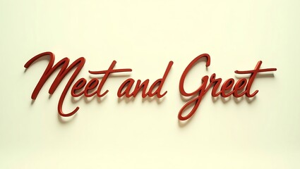 Stylish modern typography showcasing meet and greet for an event promotion