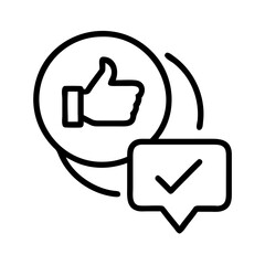 Obraz premium feedback icon, feedback line art - simple line art of feedback, perfect for feedback logos and icons