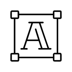 font icon, font line art - simple line art of font, perfect for font logos and icons