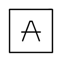 font icon, font line art - simple line art of font, perfect for font logos and icons