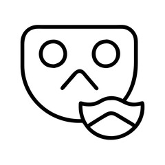 masking icon, masking line art - simple line art of masking, perfect for masking logos and icons