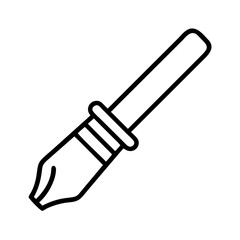 paintbrush icon, paintbrush line art - simple line art of paintbrush, perfect for paintbrush logos and icons