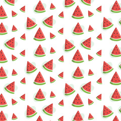 Refreshing Watermelon  Slice seamless pattern