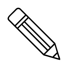 pencil icon, pencil line art - simple line art of pencil, perfect for pencil logos and icons