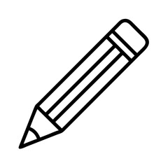 pencil icon, pencil line art - simple line art of pencil, perfect for pencil logos and icons