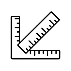 ruler icon, ruler line art - simple line art of ruler, perfect for ruler logos and icons