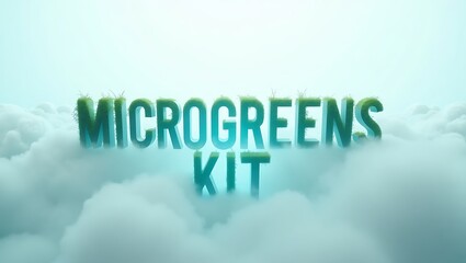 Fototapeta premium Explore the innovative microgreens kit design in a cloudy atmosphere