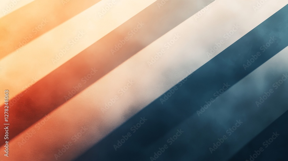 Poster abstract image displays diagonal gradients of various colors and hues