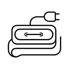 electric blanket icon, electric blanket line art - simple line art of electric blanket, perfect for electric blanket logos and icons