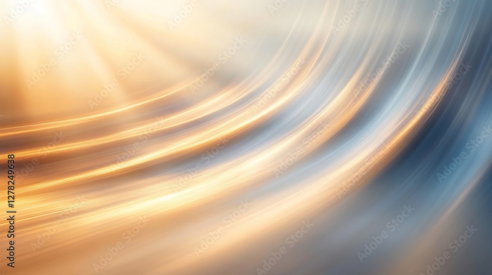 Poster an abstract composition of curved lines with a gradient effect