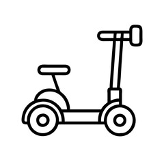 electric scooter icon, electric scooter line art - simple line art of electric scooter, perfect for electric scooter logos and icons