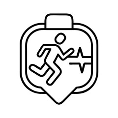 fitness tracker icon, fitness tracker line art - simple line art of fitness tracker, perfect for fitness tracker logos and icons
