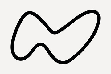 Abstract minimalist organic shape design. vector