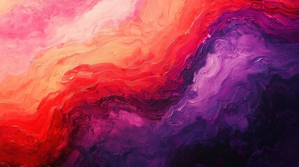 Crimson and Violet Abstract: A Textured Canvas of Hues