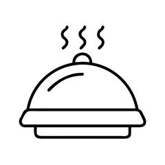 food warmer icon, food warmer line art - simple line art of food warmer, perfect for food warmer logos and icons