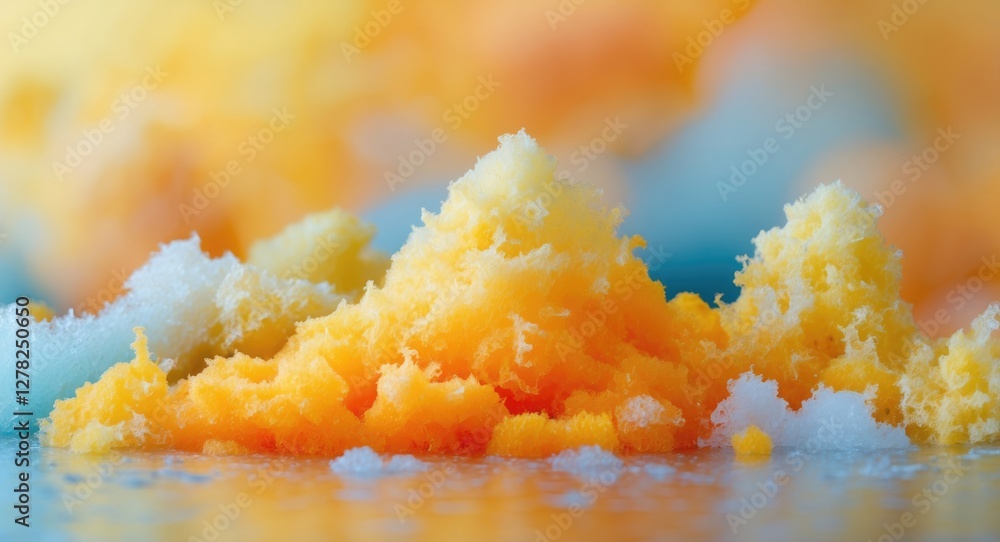 Poster vibrant yellow and orange abstract gradient background with soft texture and space for text overlay