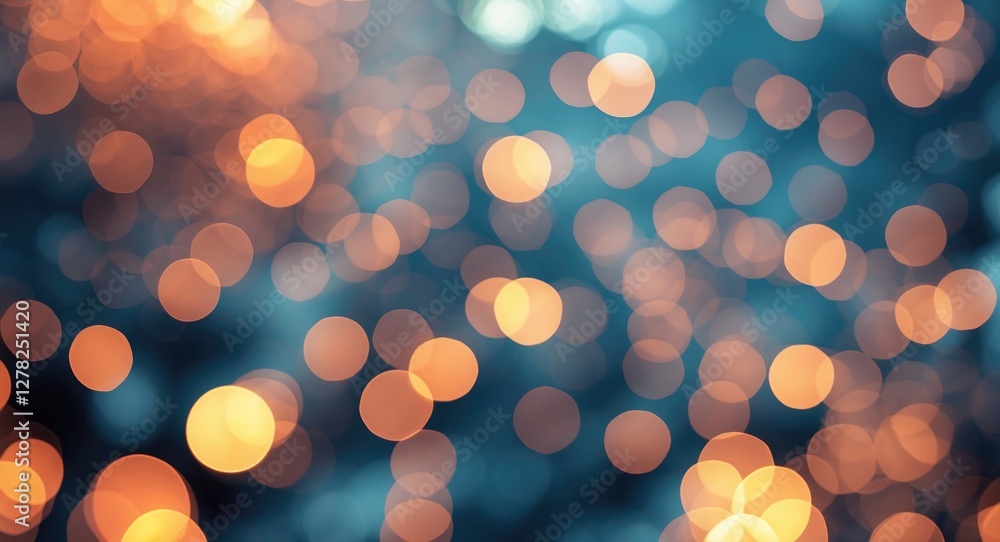 Poster colorful bokeh background with abstract circular lights and space for text overlay