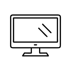 monitor icon, monitor line art - simple line art of monitor, perfect for monitor logos and icons